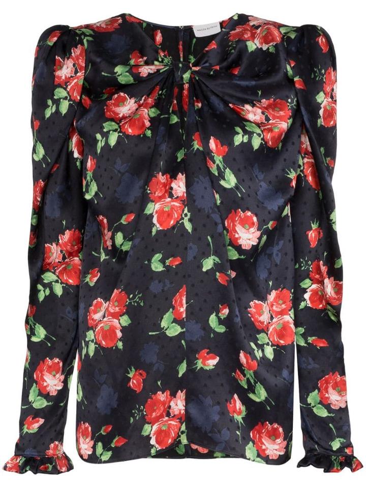 Magda Butrym Caserta Floral Print Blouse - Black