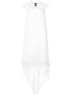 Thomas Wylde Ruffle Detailed High Low Hem Dress - White