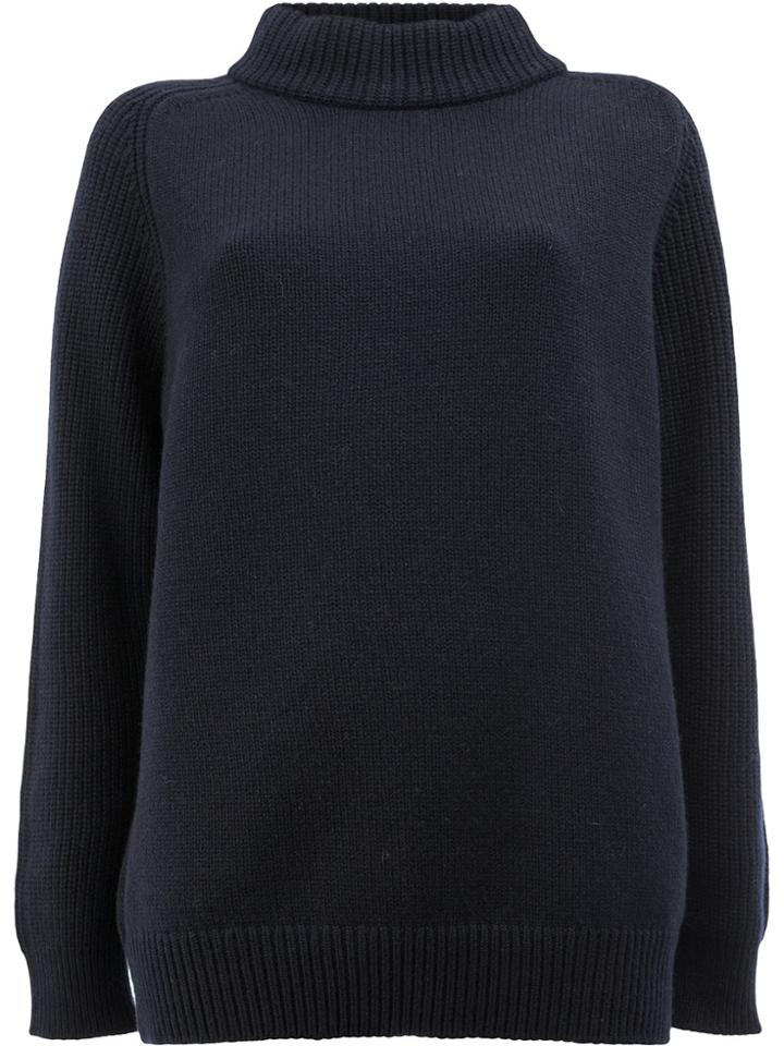 Lamberto Losani Roll Neck Jumper - Blue