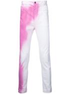 Haider Ackermann - Spray Effect Skinny Jeans - Men - Cotton/linen/flax/spandex/elastane - M, White, Cotton/linen/flax/spandex/elastane