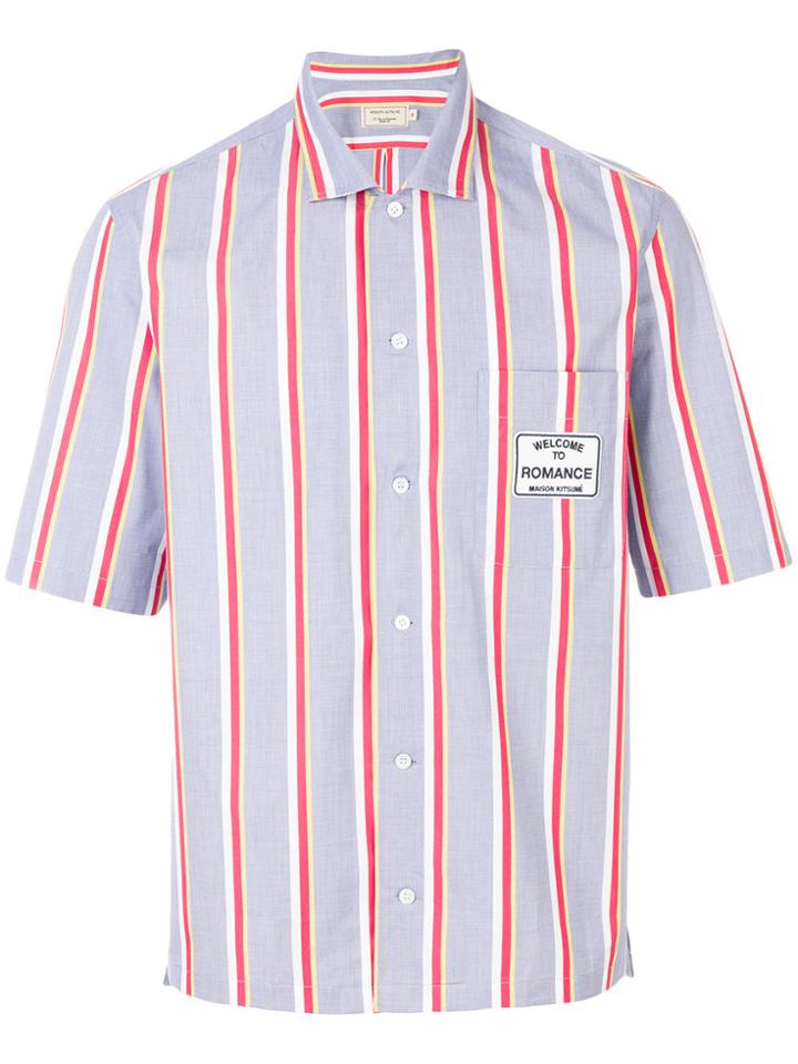 Maison Kitsuné Welcome To Romance Shirt - Blue