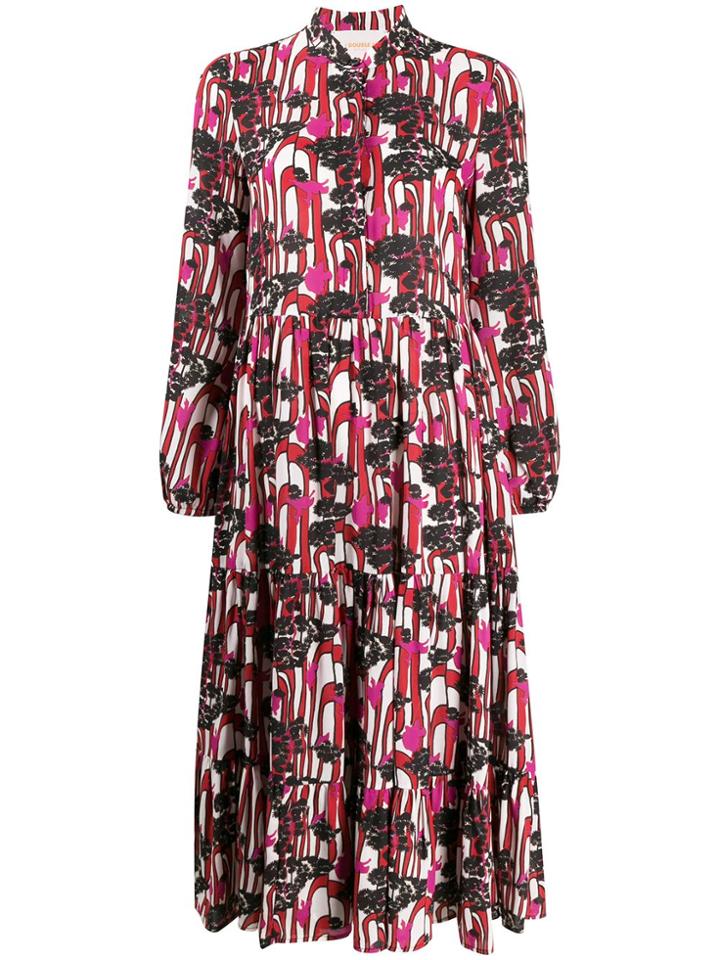La Doublej Ant Farm Print Shirt Dress - Pink