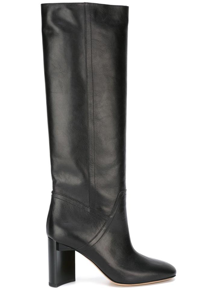 Maison Margiela Brushed Effect Knee High Boots - Black