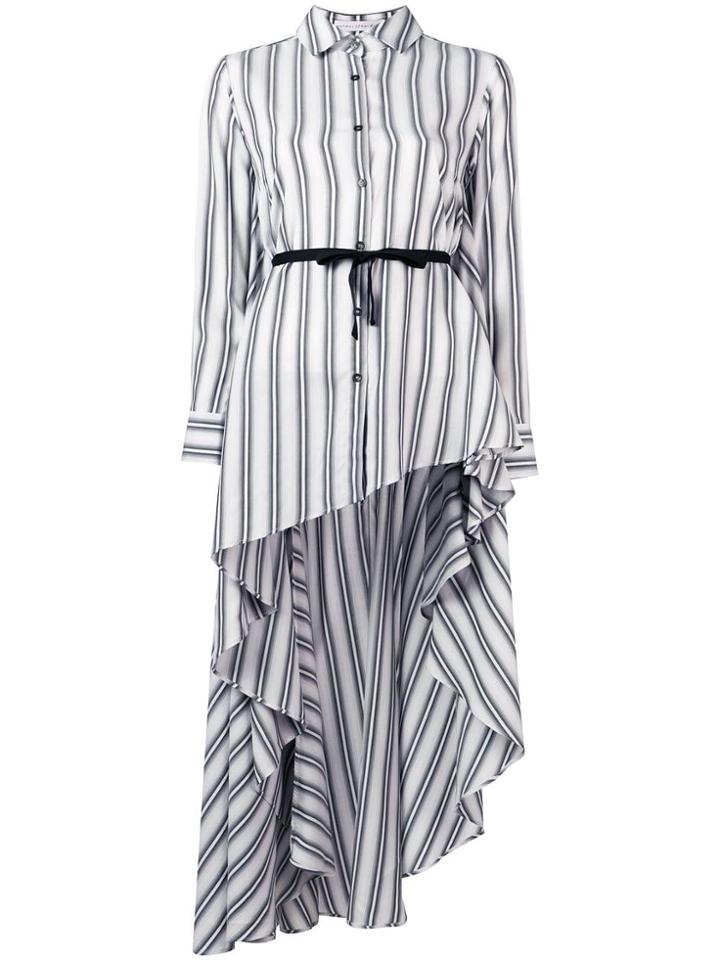 Palmer / Harding Striped Asymmetric Shirt - Grey