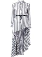 Palmer / Harding Striped Asymmetric Shirt - Grey