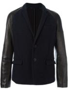 Giorgio Armani Leather Sleeve Blazer