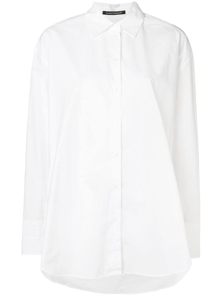 Luisa Cerano Plain Button Shirt - White