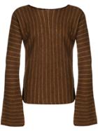 Acne Studios Striped Pullover Sweater - Brown