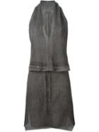 Lost & Found Ria Dunn Short Handkerchief Dress, Women's, Size: Medium, Grey, Silk/cotton