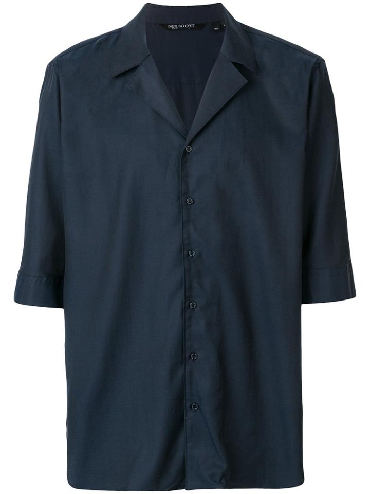 Neil Barrett Boxy-fit Cuban Shirt - Blue