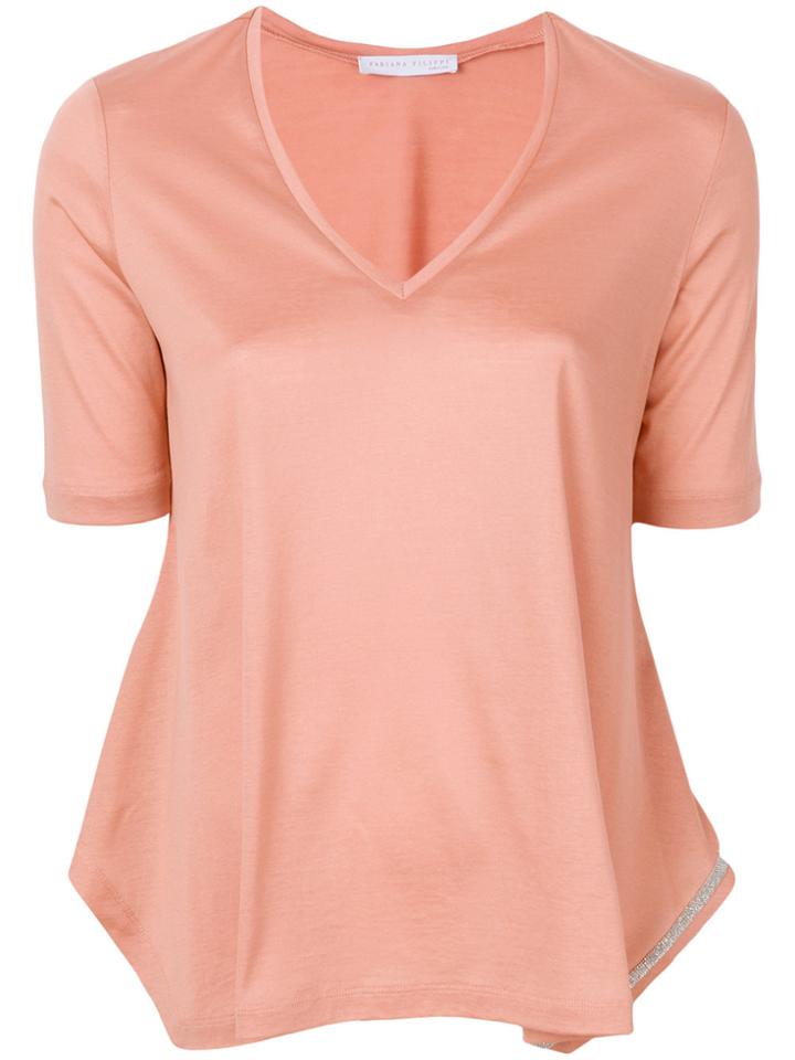 Fabiana Filippi Metallic Detailing Blouse - Pink & Purple
