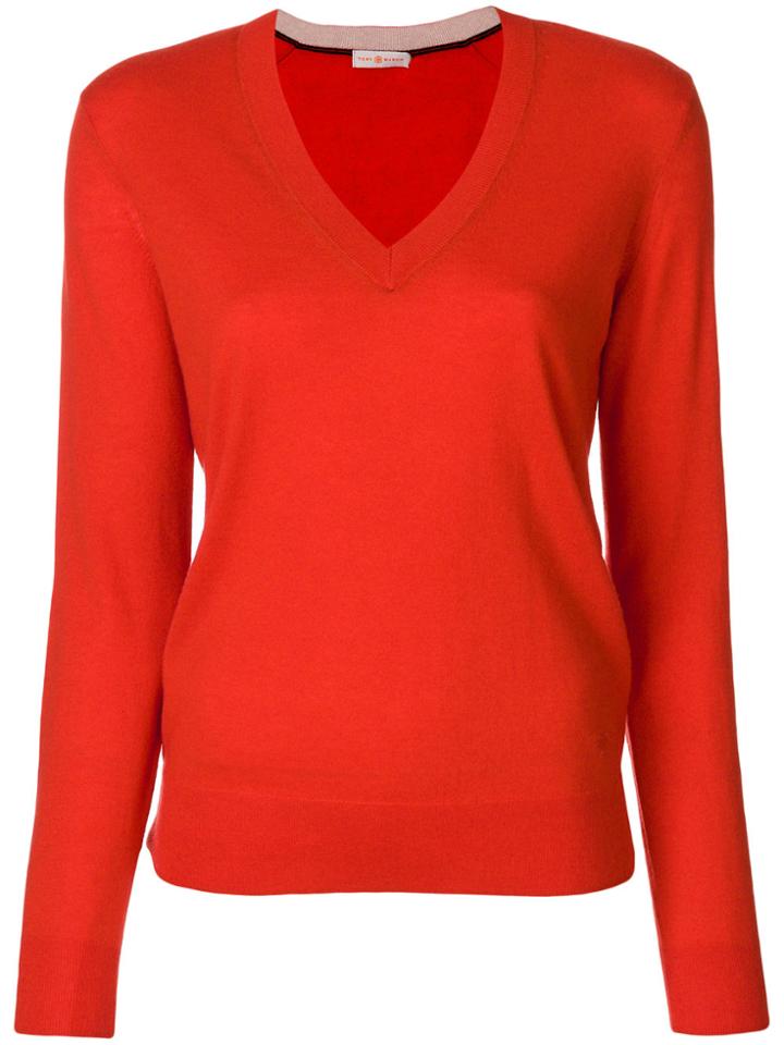 Tory Burch V-neck Jumper - Red