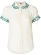 Jupe By Jackie Scalloped Collar Blouse - White