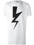 Neil Barrett Lightning Bolt Print T-shirt, Men's, Size: Xl, Cotton