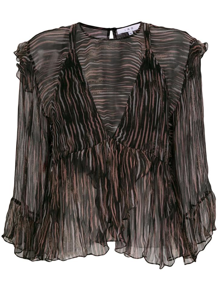 Iro Sheer Layer Blouse - Black