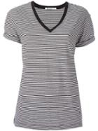T By Alexander Wang V-neck T-shirt, Women's, Size: Xs, Black, Cotton