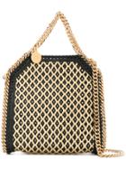 Stella Mccartney Woven Straw Falabella Bag - Metallic
