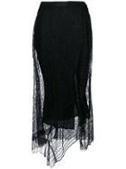 3.1 Phillip Lim Lace Embroidered Midi Skirt - Black