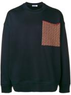 Jil Sander Oversized Chest Pocket Sweatshirt - Blue