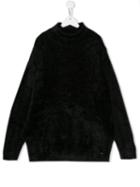 Pinko Kids Teen Textured Knit Sweater - Black