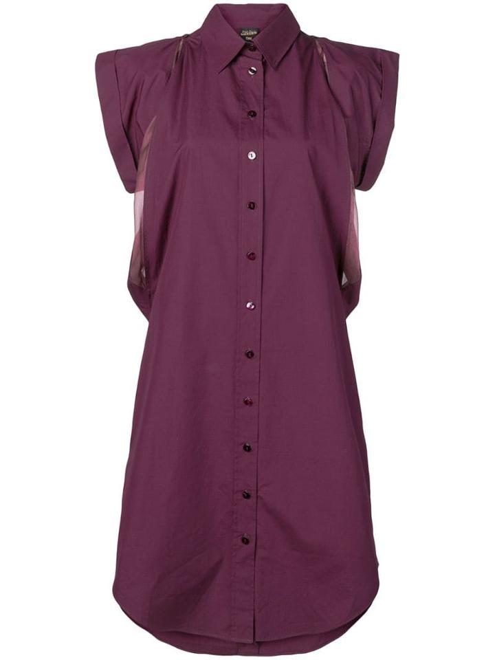 Jean Paul Gaultier Pre-owned 1990's Shirt Dress - Purple