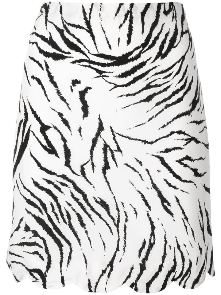 Versace Pre-owned Zebra Print Mini Skirt - White