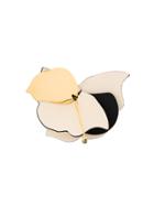 Marni Layered Abstract Brooch - Nude & Neutrals