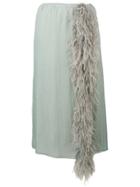 Prada Feather Tassel Skirt - Blue