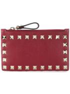 Valentino Rockstud Coin Purse Card Case - Red