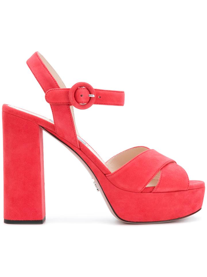 Prada Retro Platform Sandals - Pink & Purple