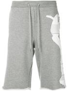 Thom Browne Shirting Patchwork Icon Sweatshort - Grey