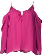 Nicole Miller Off-shoulder Blouse, Women's, Size: S, Pink/purple, Silk