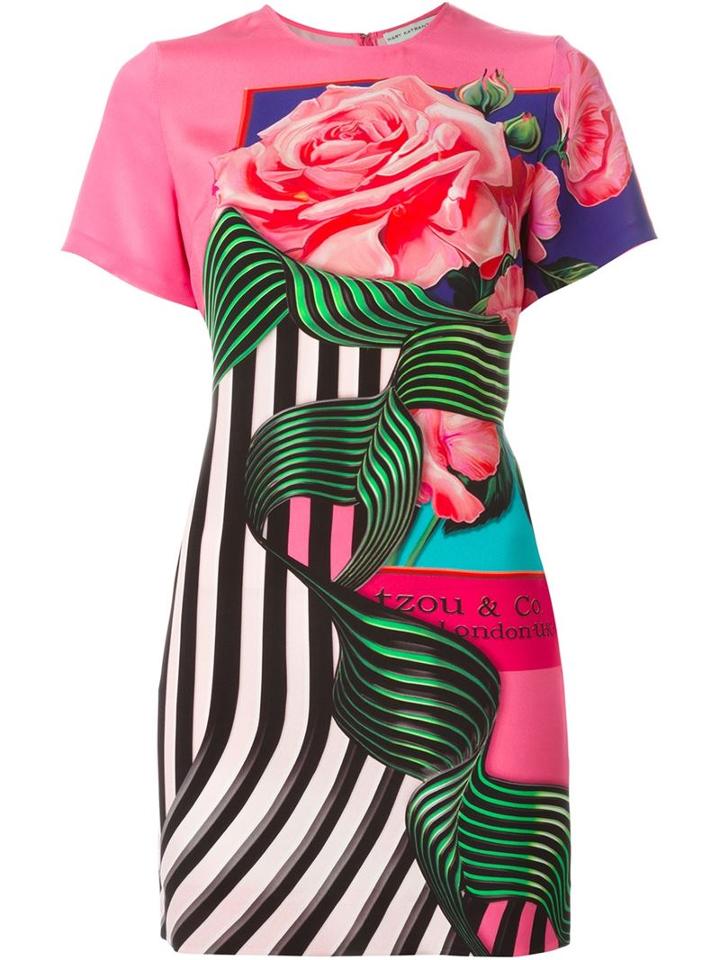 Mary Katrantzou 'molli' Dress, Women's, Size: 12, Pink/purple, Silk