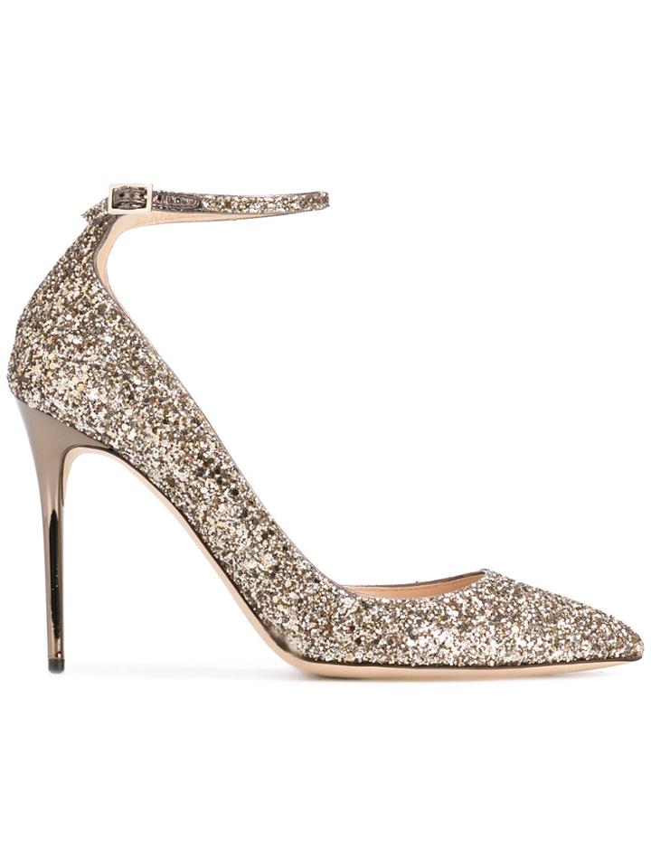 Jimmy Choo 'lucy' Glittered Pumps - Metallic