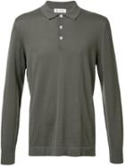 Brunello Cucinelli Long Sleeved Polo Shirt, Men's, Size: 52, Green, Cotton