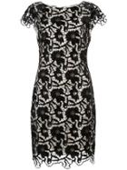 Alice+olivia Floral Crochet Lace Layered Dress - Black
