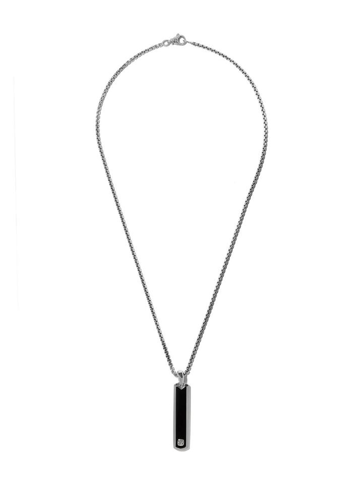 David Yurman Exotic Stone Ingot Enhancer Onyx Tag - Metallic