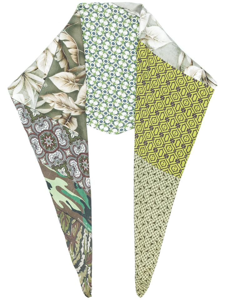 Pierre-louis Mascia Patch-work Embroidered Scarf - Green