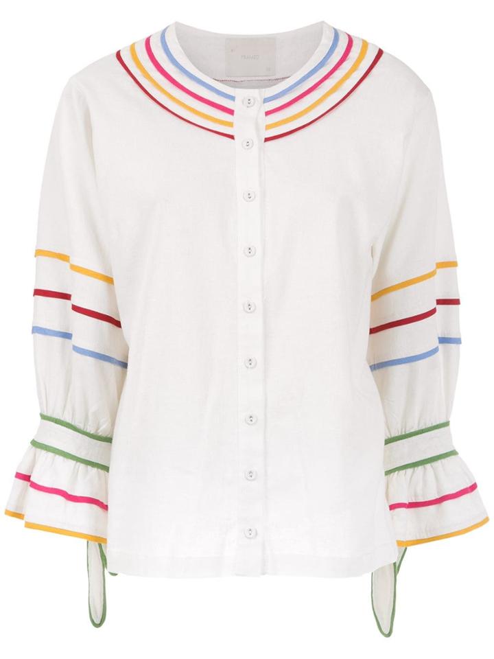 Framed Rainbow Top - White