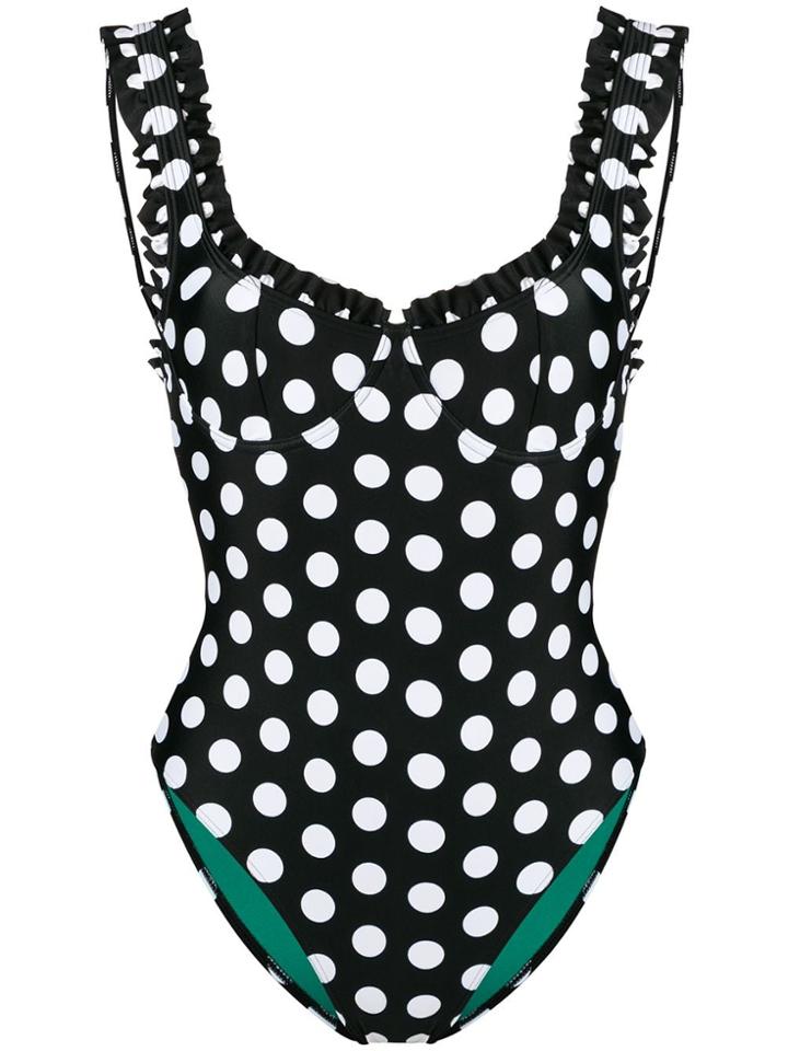 Rixo London Polka Dots One-piece - Black