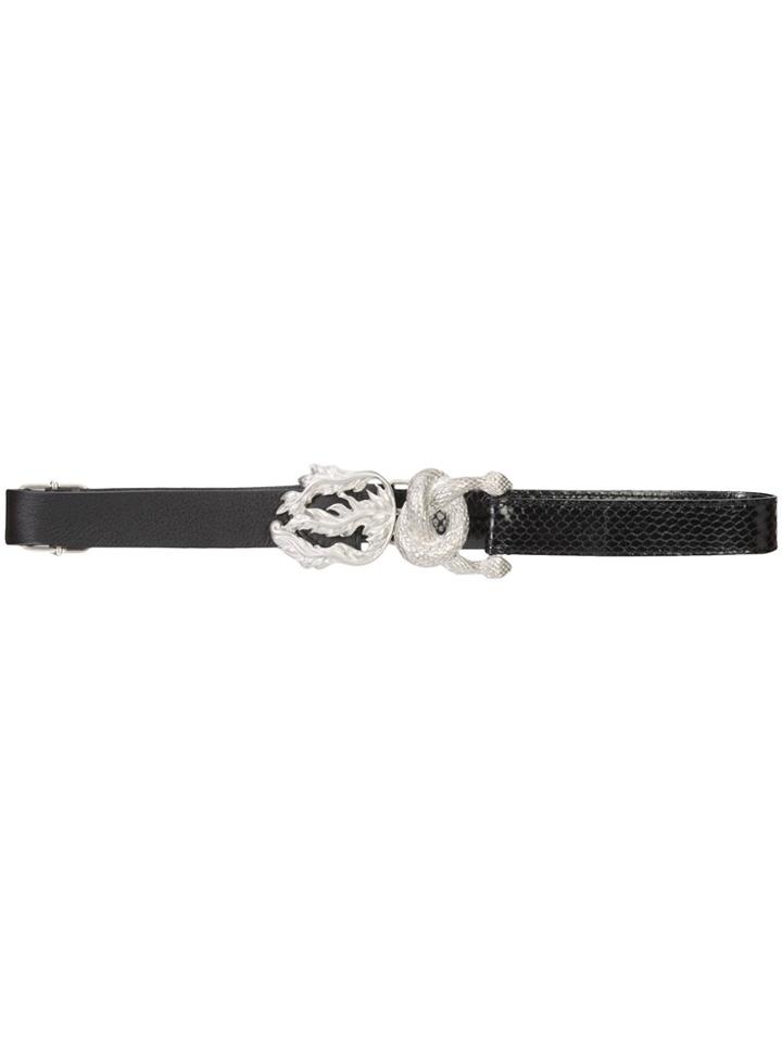 Maison Margiela Carinata Snake Buckle Belt - Black
