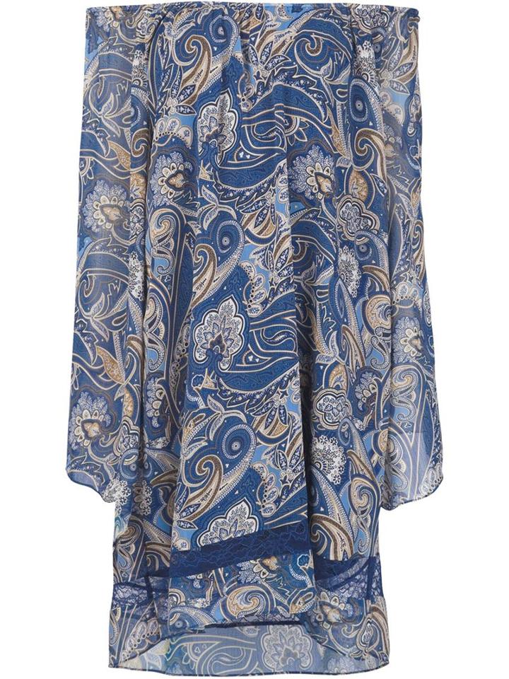 Alice+olivia Paisley Print Off-shoulder Dress