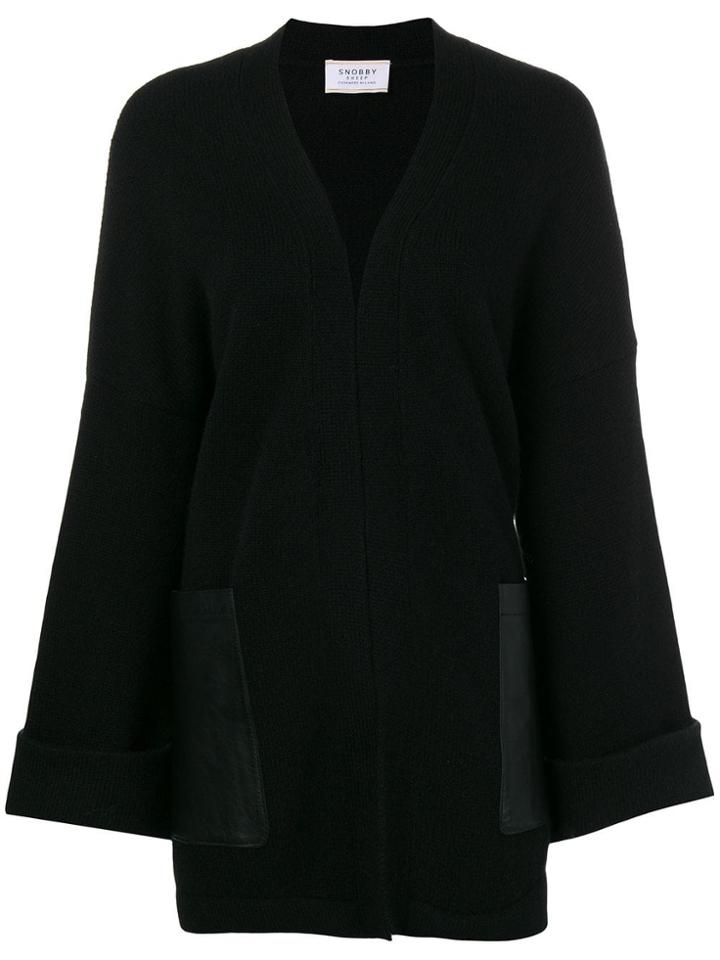 Snobby Sheep Chunky Knitted Cardigan - Black