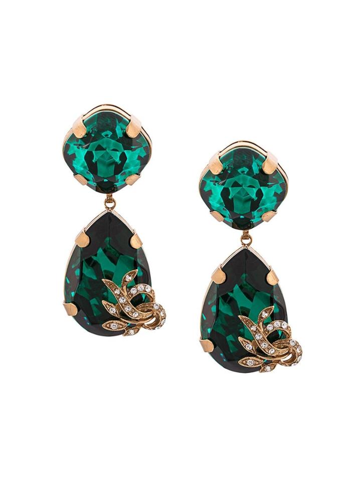 Dolce & Gabbana Teardrop Earrings - Green