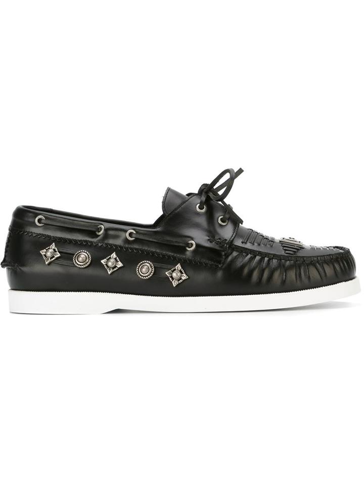 Toga Silver-tone Embellished Loafers