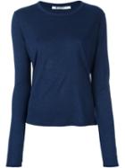 T By Alexander Wang Longsleeved T-shirt, Women's, Size: Small, Blue, Rayon