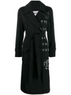 S.w.o.r.d 6.6.44 Printed Trench Coat - Black