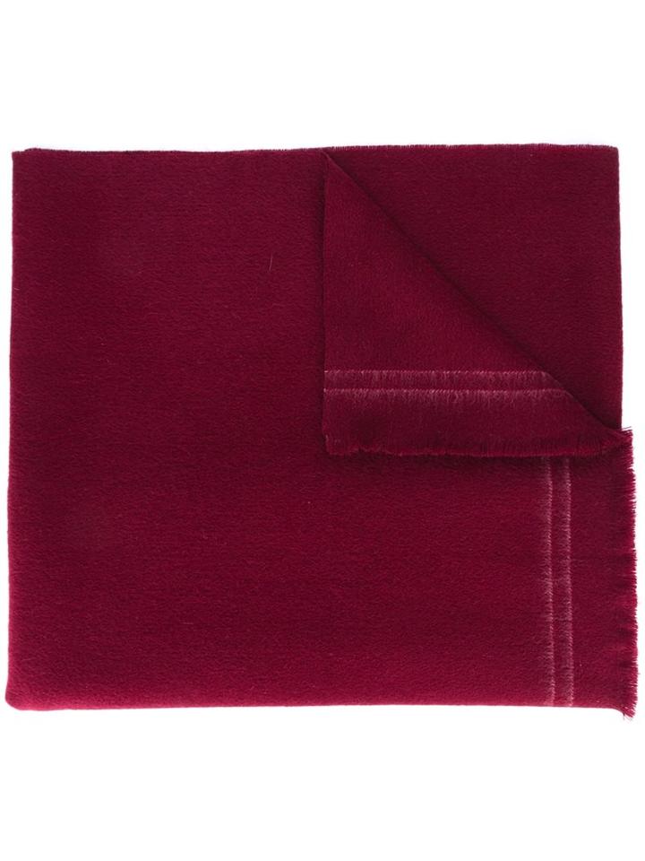Hope Striped Detailing Scarf, Men's, Red, Lambs Wool