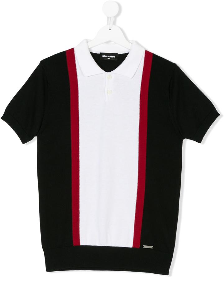 Dsquared2 Kids Striped Polo Shirt - Blue