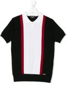 Dsquared2 Kids Striped Polo Shirt - Blue